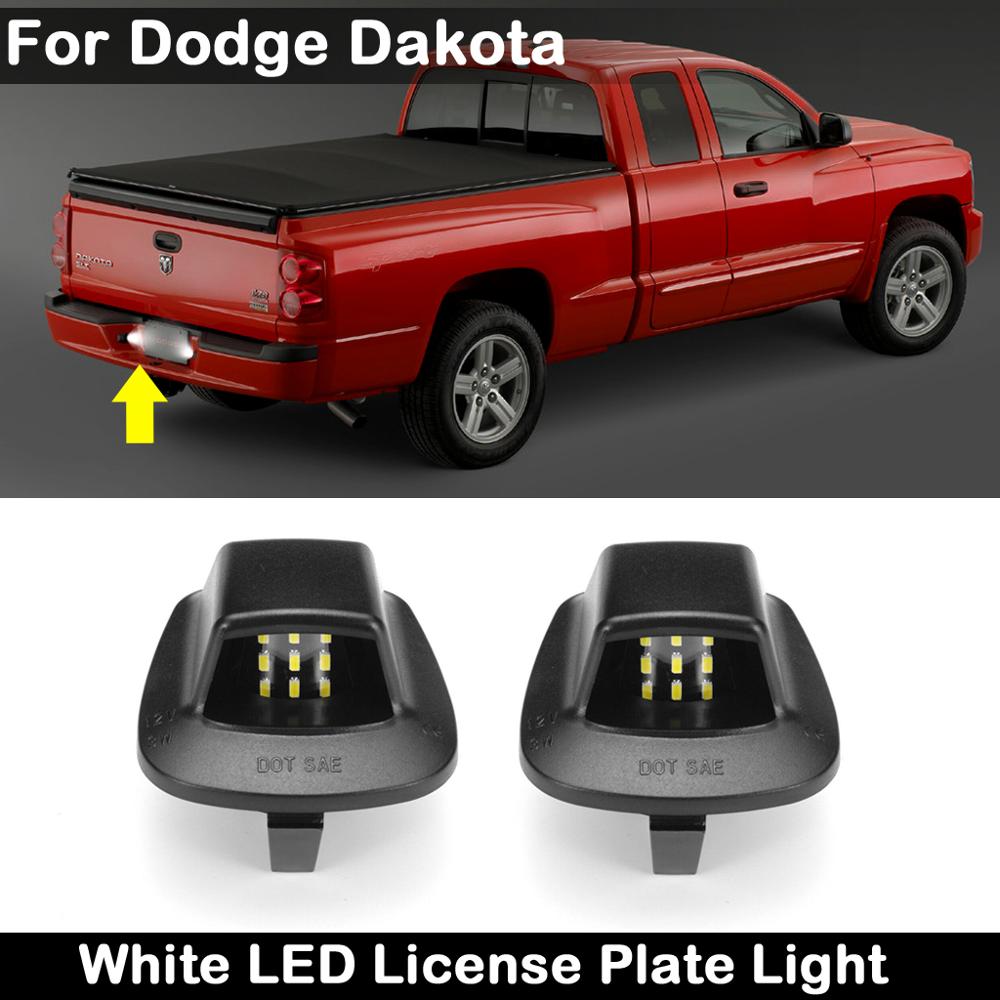 

2 шт. для Dodge Dakota 1997-2010 гг., задняя часть автомобиля высокой яркости, белый светодиодный светильник номерного знака, лампа номерного знака