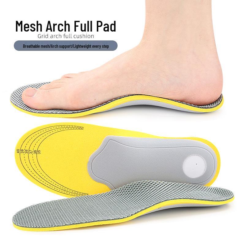 Mesh Arch Support Insoles for Flat Feet - Unisex Shoe Inserts for Bow Leg Correction