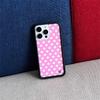 Wildblume süß Polka Dot Liebe kariert Handyhülle iPhone Für 17 13 Pro 14 15 Pro 14plus 16promax 12 17 Pro WF Acryl Rückseite