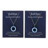 Trendy Demon Eye Necklace European and American Golden Chain Turkey Blue Eye Round Drop Shape Necklace for Women