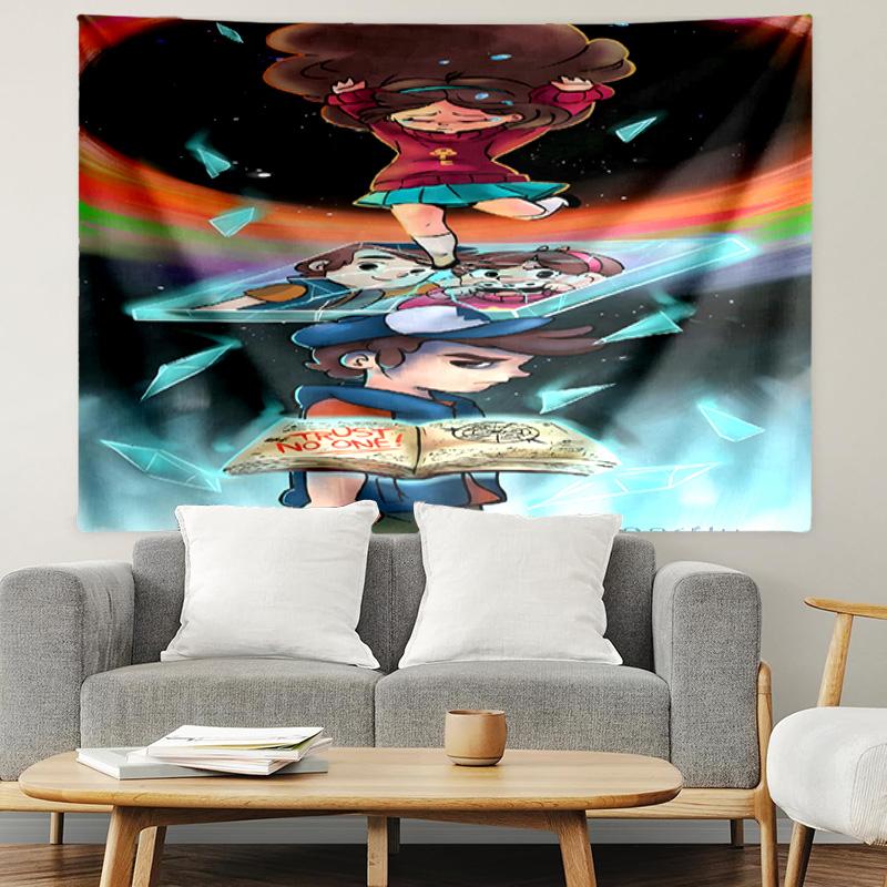 Gravity Falls Print Tapestry, Lightweight Wall Hanging, for Bedroom, Dorm, Living Room, Home Art Decor, Birthday Christmas Gift for Friends