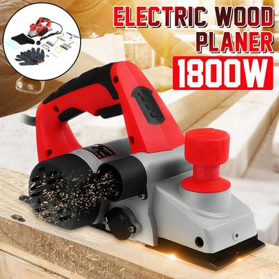 1800W/1600W/1200W Elektrischer Hobel Tischlerwerkzeuge Holzbearbeitung Haushalt Multifunktions-Handhobel Holzschneiden Hobelmaschine 220V