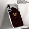 Elegant Dark Rose phone case s26 ultra case glass mobile phones for Samsung Galaxy S26 S25 S24 S23 S22 FE Ultra Plus