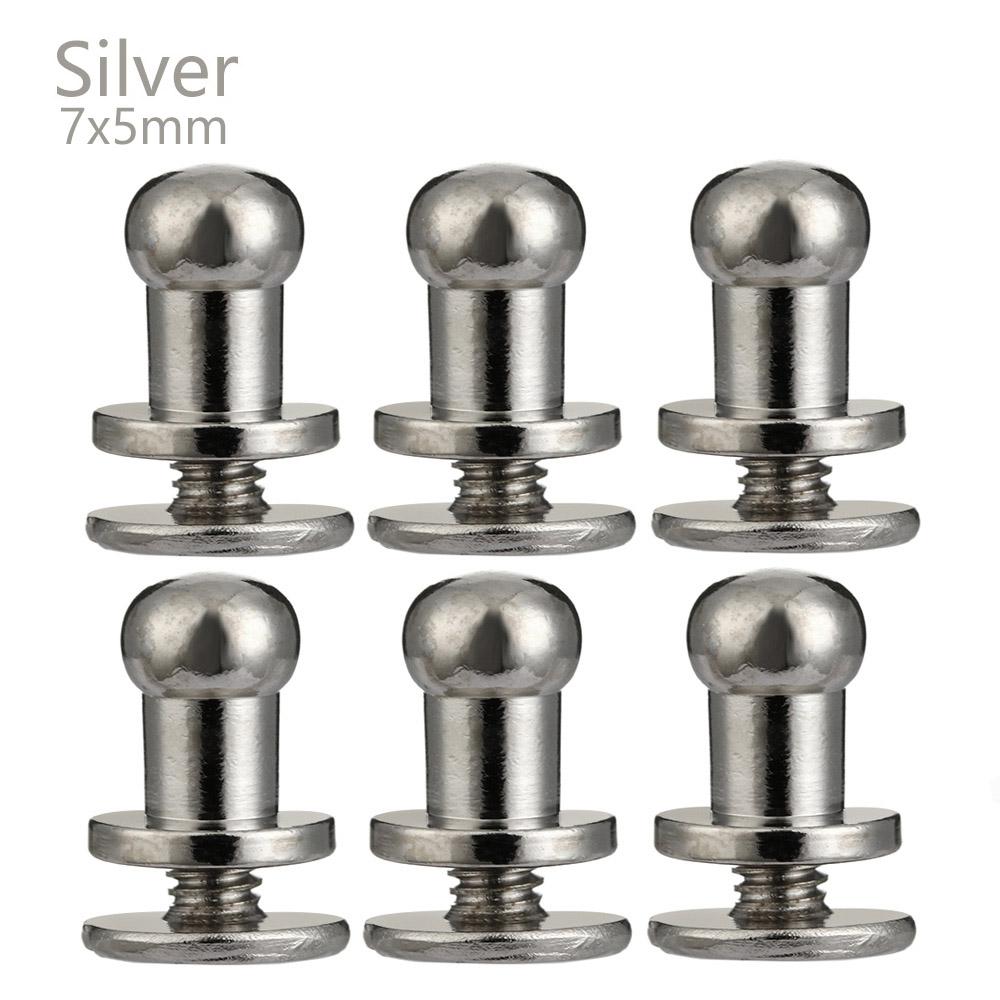 10pcs Round Cloth Button Brass Nail Leather Craft Clothes/Bag/Shoes Garment Rivets Monk Head Screws