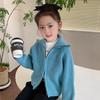 Sweet Ribbed Knit Zipper Cardigan for Little Girls - Stylish and In Stock