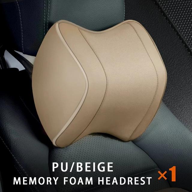 Car Neck Headrest Pillow Rest Head Support Cushion Car Breathable Memory Foam Slow Rebound Guard Car Lumbar Pillow Universal