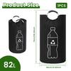 82L Empty Bottle Storage Basket Wastewater Bottle Collection Bag Folding Storage Bag Large Capacity Bin with Aluminum Handle