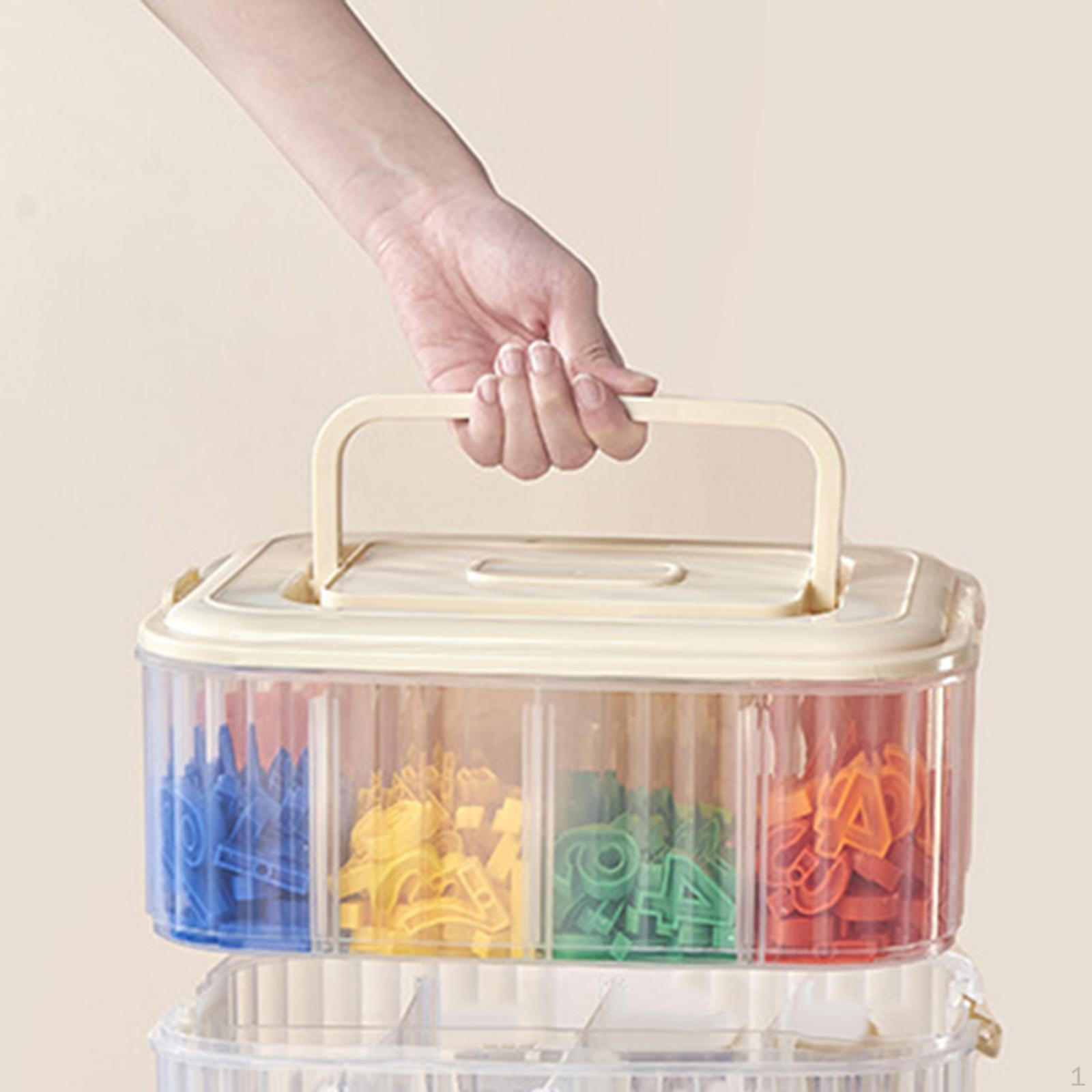 

Контейнер для хранения игрушек в виде сетки с перегородками. Экономия места в игровой комнате. Портативная поставка для художественных промыслов. кремовый