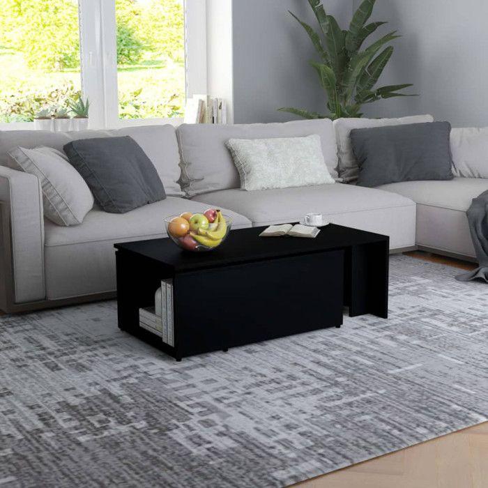 VidaXL Coffee Table Black 150x50x35 Cm Chipboard