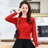 Knit Short Top Base Layer Fall Winter Slim Fit Long Sleeve Round Neck Inner Wear High Waist Sweater Women