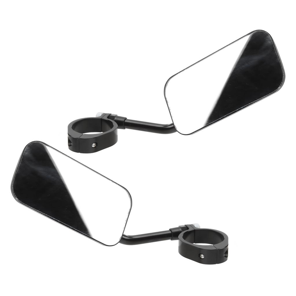 Motorcycle Rearview Mirror   Clear Wide Angle Side Rear View Wing Mirror Kit for 38mm Inner Diameter Bumper