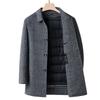 Genuine Brand Men's Mid-Length Woolen Jacket - Autumn/Winter Fashionable Down Liner Coat