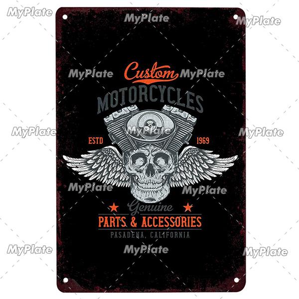 Cafe Racer Metal Sign Vintage Plaque Tin Sign Wall Decor For Garage Club Plate Crafts Ride Biker Poster Motorcycle