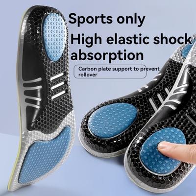 Plantilla Deportiva de Silicona - Absorbe los Golpes, Amortiguación Confortable, Adecuada para Correr y Estar de Pie, con Soporte para el Arco, Plantilla