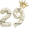 40 Inch White Foil Balloon Number 29,Crown 29th Birthday Party Decorative Balloons,Number Large Numbers Balloon 29,Girls Boys 29th Birthday