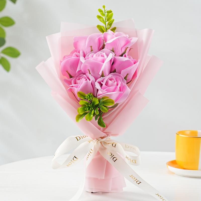 Scented Soap Rose Bouquet: Perfect Gift for Mother's Day, Valentine's, Birthdays - Ideal for Girlfriends, Moms, Besties, Teachers.