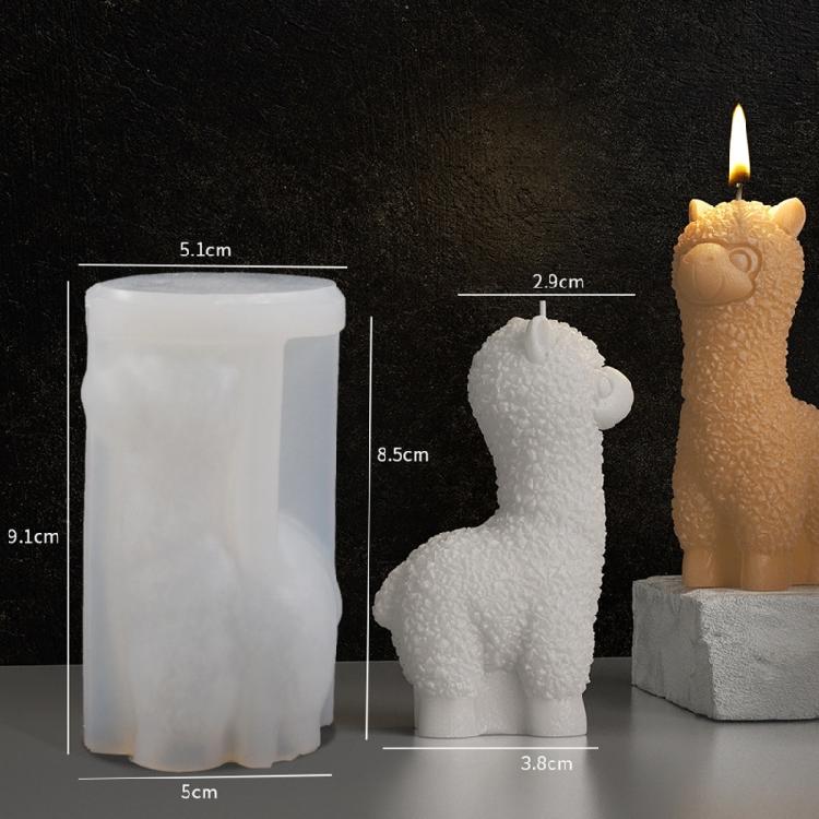 3D Alpacas Candle Silicone Mould Animal Resin Molds DIY Soap Molds Baking Molds