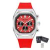MEGIR 2215 Men Luxury Watches Fashion Casual Sports Chronograph Silicone Strap Quartz Wristwatch Calendar Waterproof Clock