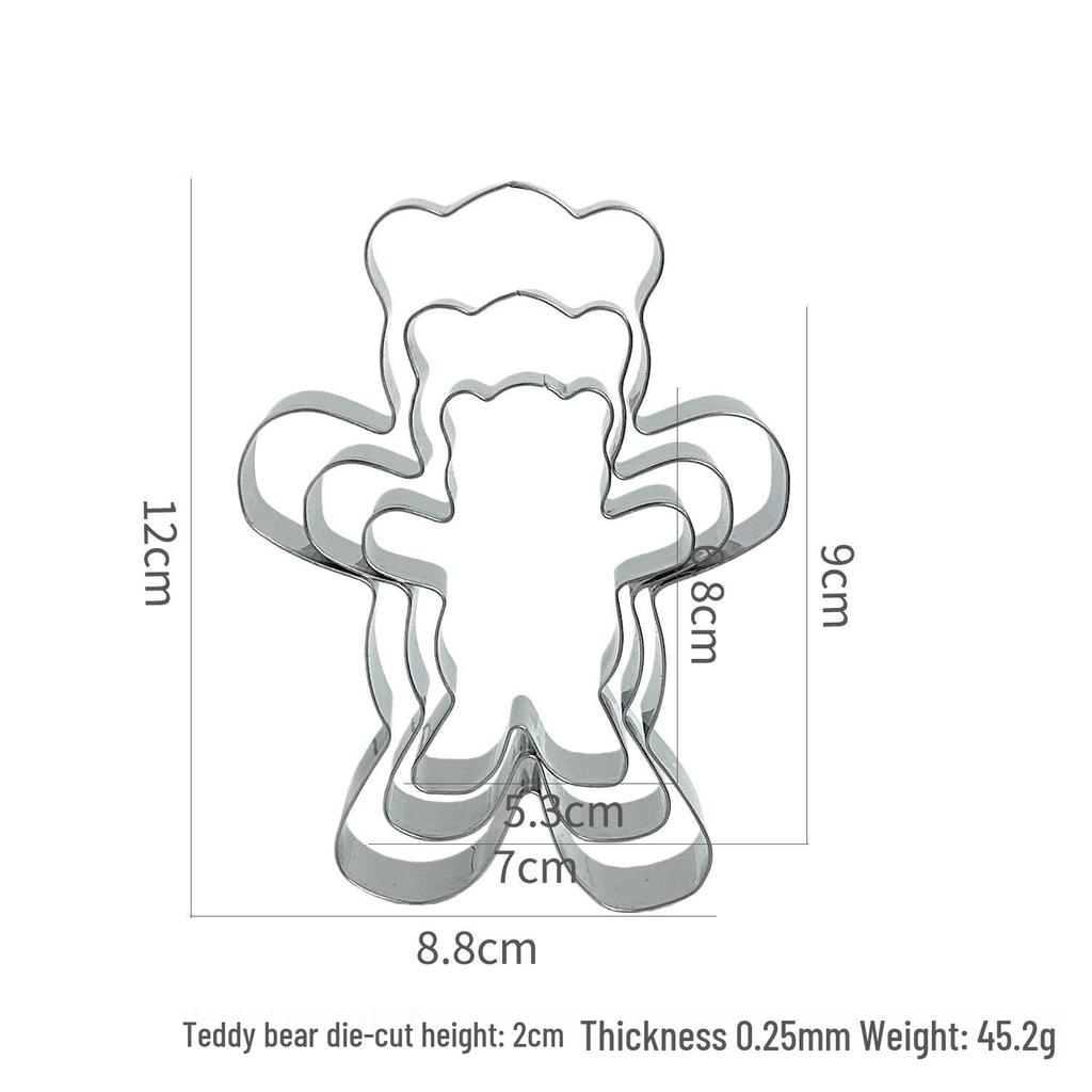 Stainless Steel Christmas Cookie Cutters: Snowflake, Tree, and Gingerbread Man