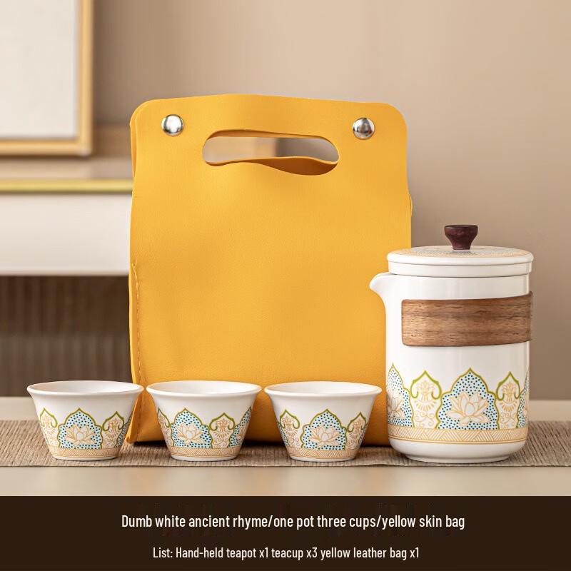 Shang Qi Matte Blue Ceramic Travel Tea Set