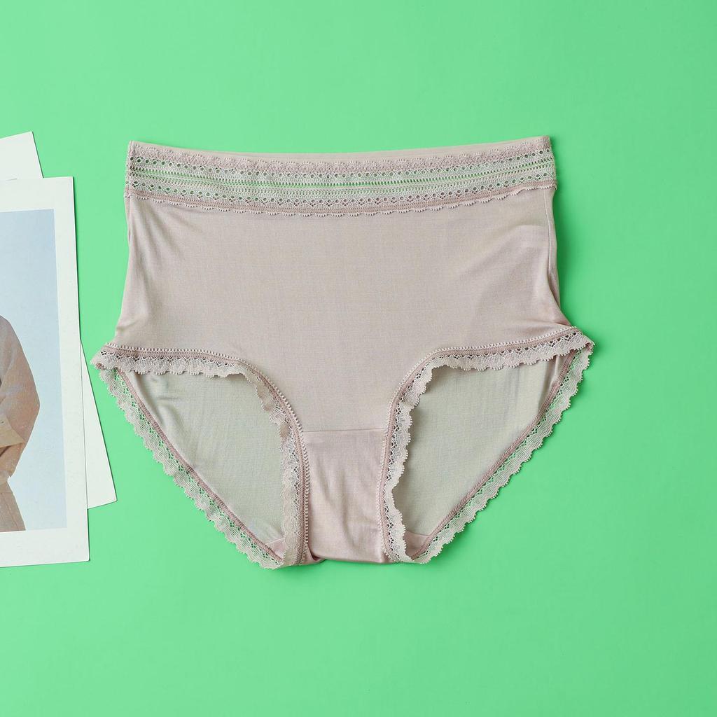 42-Stitch Mulberry Silk Lace Mid-Waist Breathable Boyshorts for Women