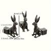3pcs Animal Shaped Flower Pot Feet Set with Rabbit Decorative Plant Stand for Handicraft Gardening Supplies