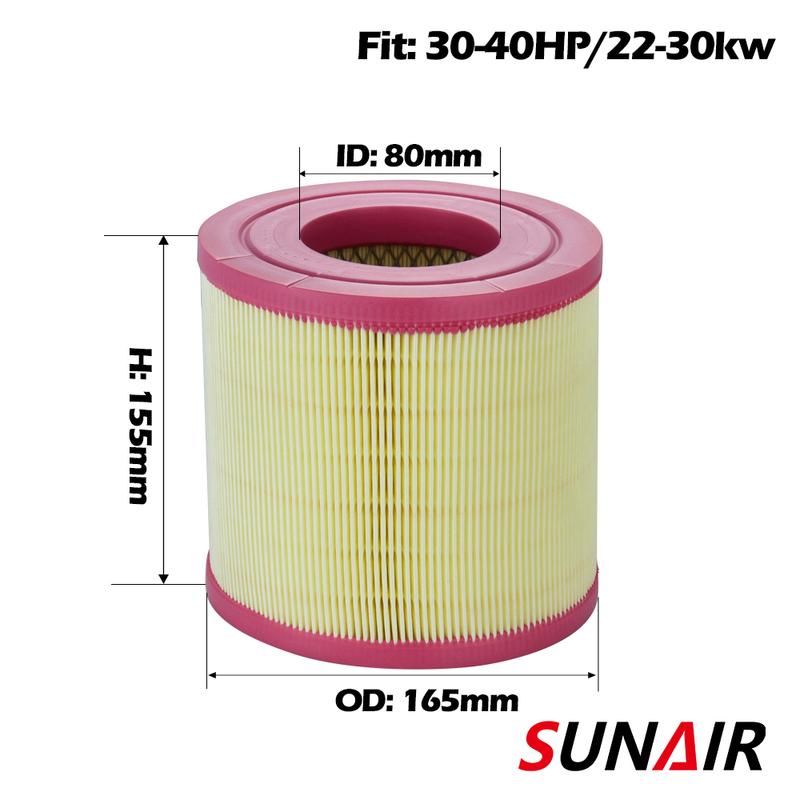 H155*OD165*ID80 Air Filter Element C1360 Suit For 18.5kw 22kw Screw Air Compressor