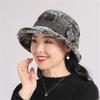 Middle-aged and elderly woolen hats, women's autumn and winter fashion versatile knitted basin hats, thickened versatile woolen hats, tide