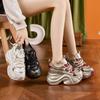 Inner Height Increase Dad Shoes Women's 2025 Spring New Versatile Platform Shoes Retro Old Dirty Shoes 9cm Women's Shoes
