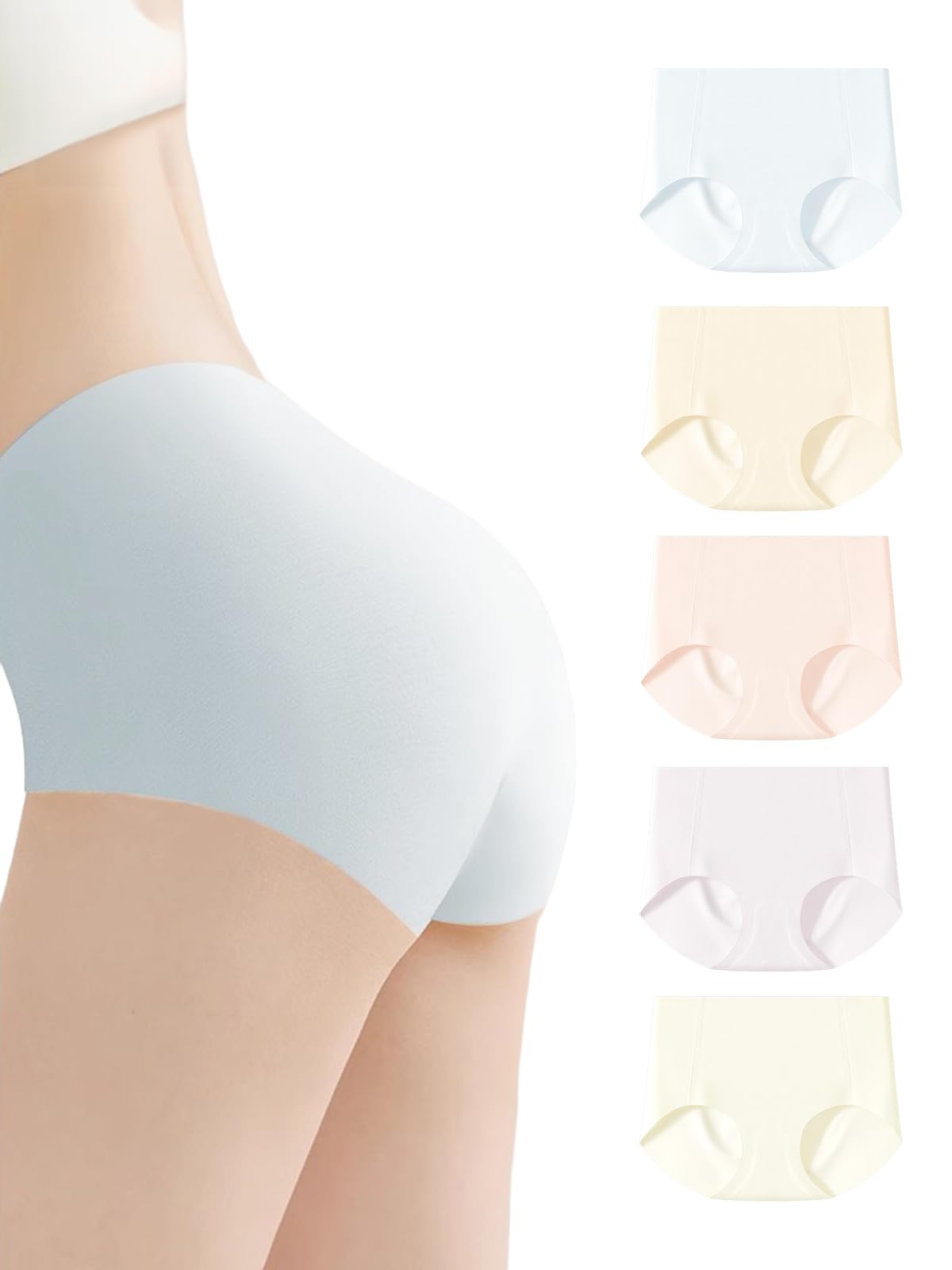 

Veimia Бесшовные трусики и удобные для всех 10A Однотонные Остаются сухими весь день Женские (5-Pack) - Мягкий, Удобный, Детали, Антибактериальный, Цвет,