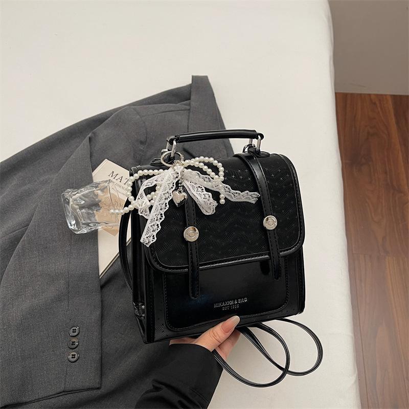 Schoolbag1011 new Korean version ins retro backpack women's fashion textured shoulder bag commuter casual small backpack
