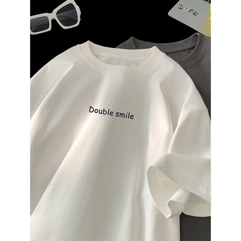 Dopamine Print T-Shirt for Men, Spring American Style Cleanfit Trendy Brand Short-Sleeve High Street Versatile Couple Casual Top