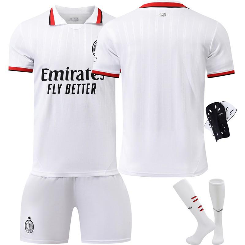 2526AC Away Football Uniform No. 9 Giroud 10 Leo Milan 11 Pulisic Jersey Set