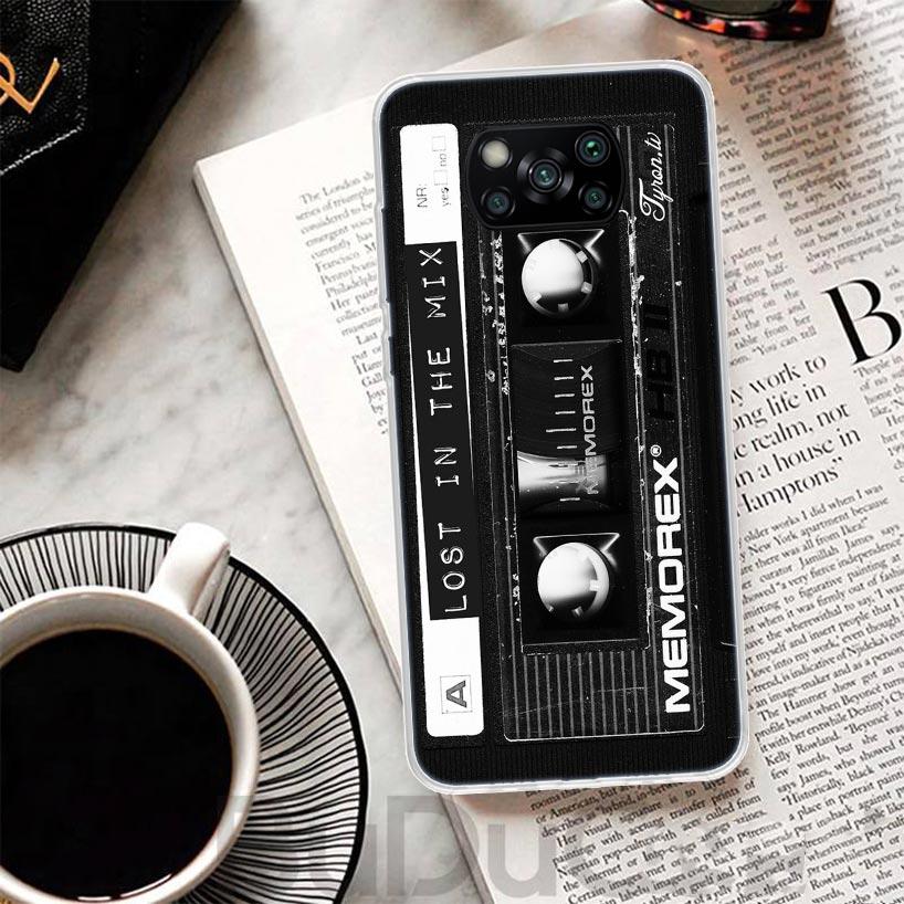 Vintage Magnetic Old Tape Cassette Cover For Xiaomi Poco X7 X6 X5 Pro X3 Nfc F7 Ultra Phone Case F6 F5 X4 F4 Gt F3 M6 M5S M4 M3