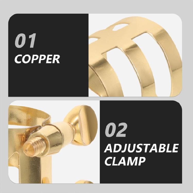 Saxophone Mouthpiece Clip Lacquered Gold General Altos/Tenors Saxophone & Clarinet Bakelite Mouthpiece Ligature Clip