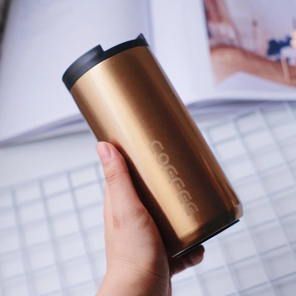 350ml/500ml Double Stainless Steel 304 Coffee Mug Leak-Proof Thermos Mug Travel Thermal Cup Thermosmug For Gifts