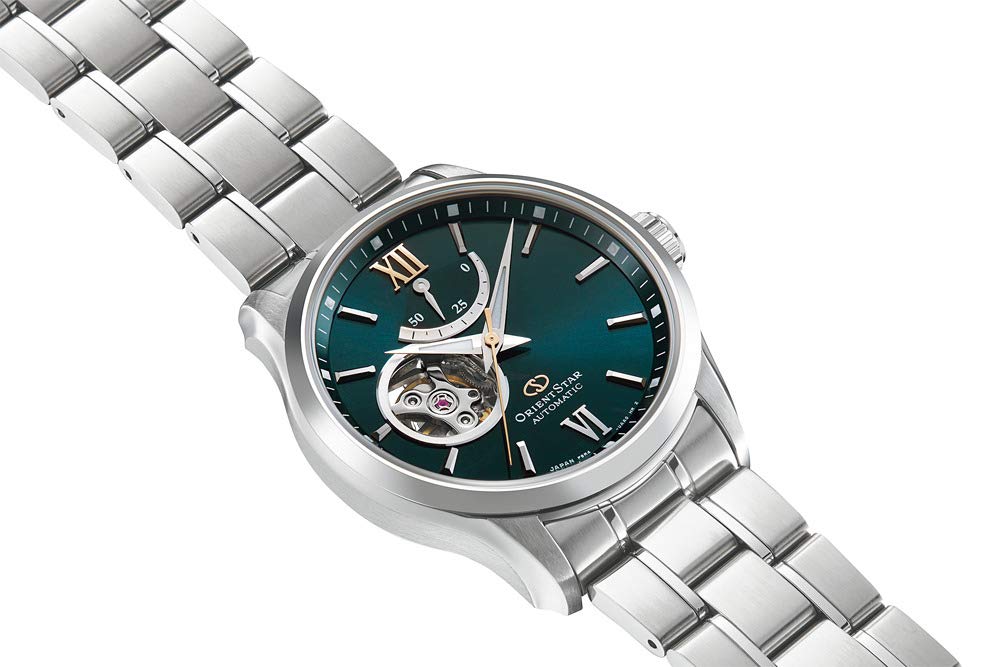 Orient Ceas Automatic Star Contemporary Inimă Deschisă Cadran Verde Cristal de Safir RE-AT0002E
