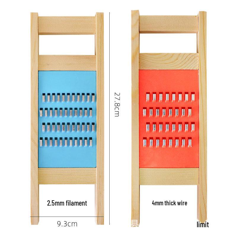 Doppelter Kartoffelschneider mit Handschutz: Reibe aus Massivholz zum groben und feinen Reiben, für Julienne-Scheiben und für den Haushaltsküchengebrauch.