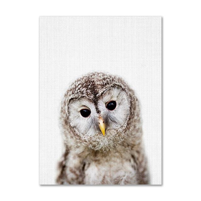 Koala, králík, veverka, slon, plátno, plakát pro dětský pokoj, nástěnný obrázek, tisk zvířat, plátno, malba, severský dětský pokoj