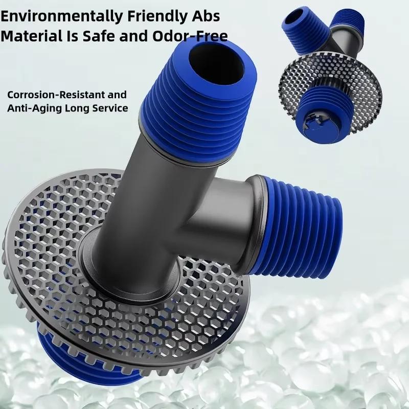Multi Functional Floor Drain Downcomer Washing Machine Floor Drain Tee Connector Kitchen Sink Drainage Pipe Floor Anti-odour