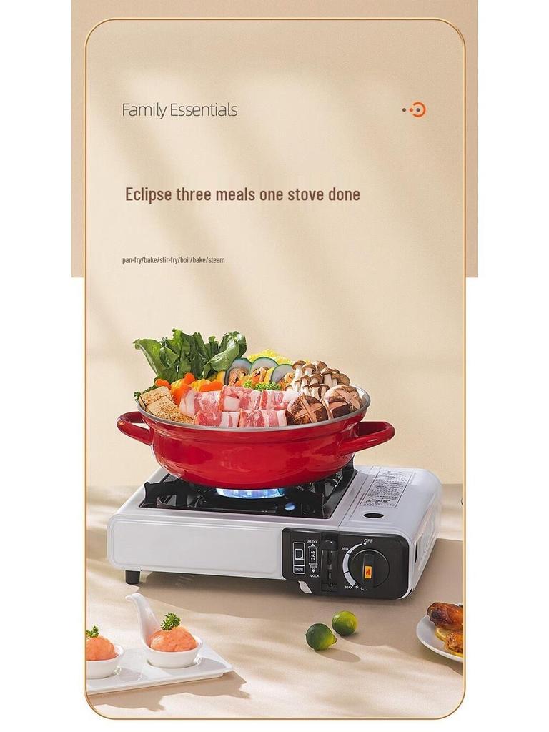 Ultra-thin Portable Cassette Camping Stove for Outdoor Barbecue