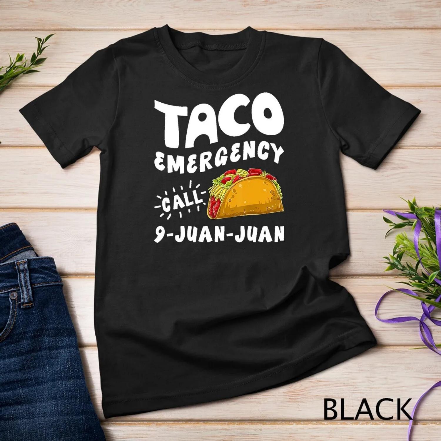 

Taco Emergency Call 9 Juan T shirt Cinco de Mayo Men S чёрный
