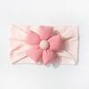 New solid color jacquard children's headband, cute five-petaled flower baby headscarf, thin soft baby hair accessories