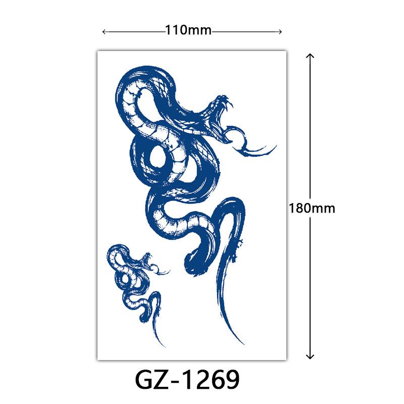 Herbal Tattoo Stickers, Juice Tattoo Stickers, Semi-Permanent English Letter Tattoo Stickers Tattoo