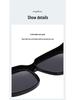 Luxury TR90 Square Frame Polarized Sunglasses - Unisex One-Piece, Dual-Use