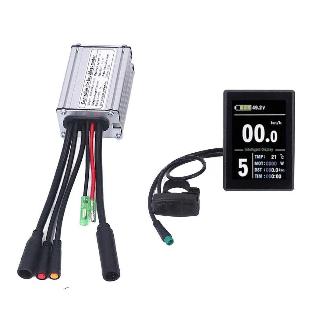15A Electric Bike Motor Controller with LCD8S Panel Road Bike Fully Waterproof Conversion Kit for 250W Motor