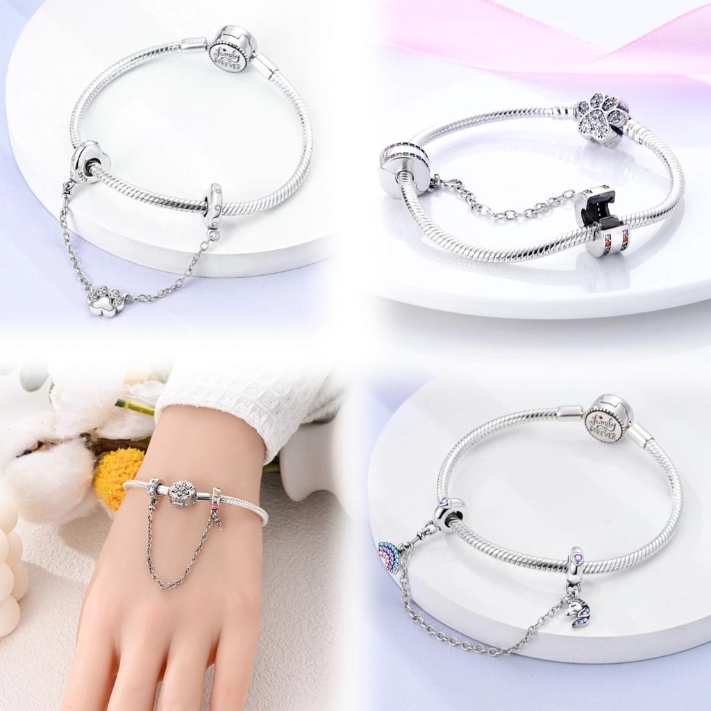 Lucky Unicorn Safety Chain copper Authentic Colored Zircon Boy Girl Charm Do It Yourself Jewellery Making Ideal For Bracelets Bangle