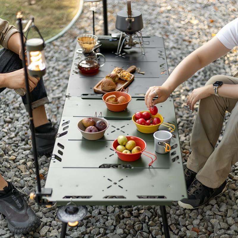 IGT Military Tactical Folding Table Lightweight Aluminum Alloy Multifunctional Practical Picnic Tables Outdoor Camping Equipment