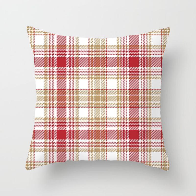 Scottish Red Plaid Pillowcase Home Sofa Pillow Cushion Cover