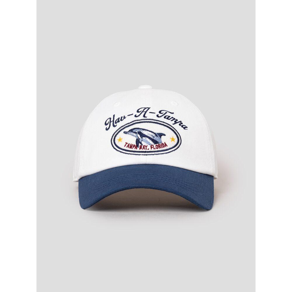 Saendeusaundeu (Unisex) Dolphin Wappen Cap White